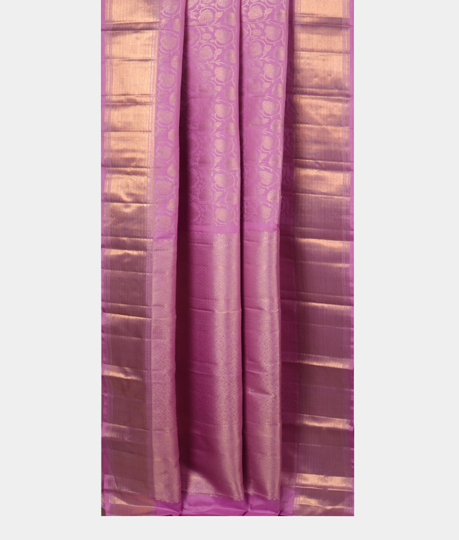 Lavender Handwoven Kanjivaram Silk Saree T2689372