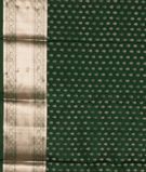 Dark Green Handwoven Kanjivaram Silk Saree T2753623