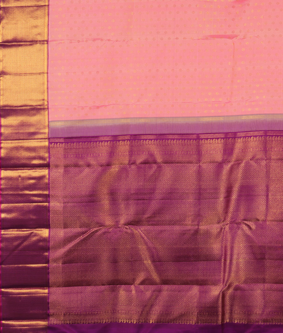 Pink Handwoven Kanjivaram Silk Saree T2737834