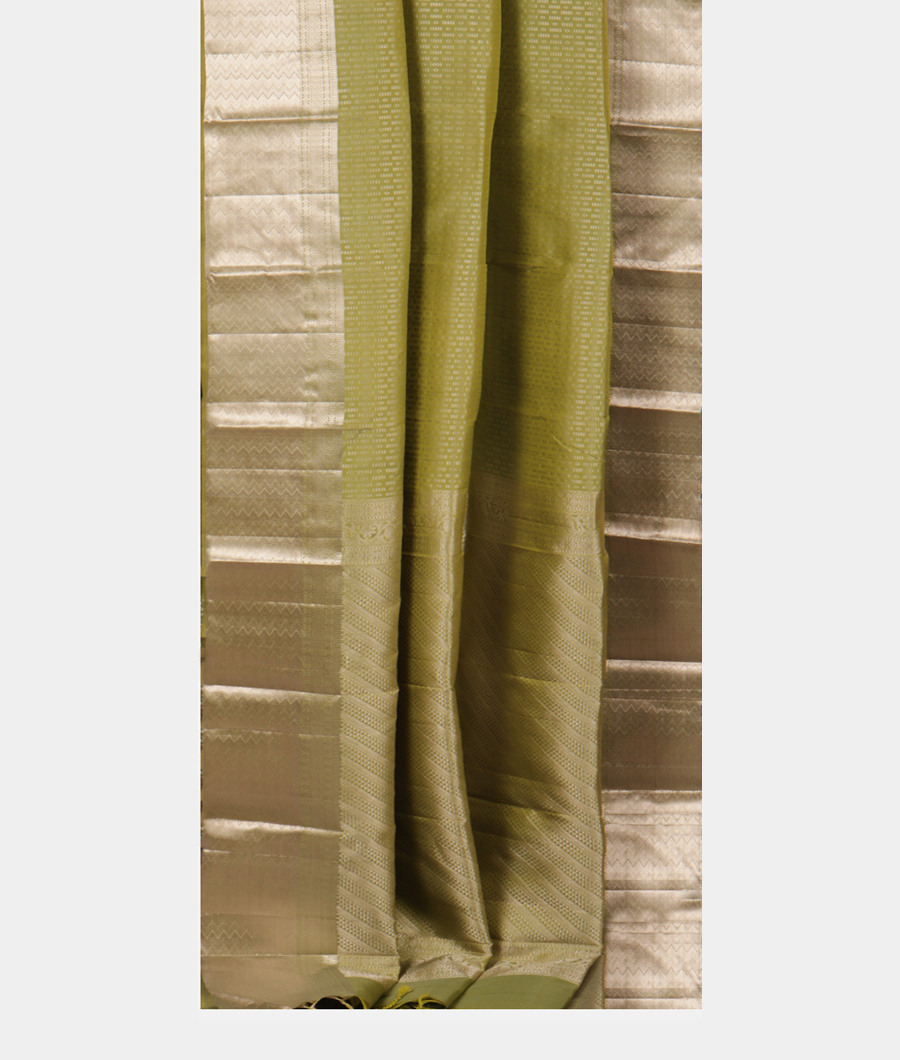 Green Handwoven Kanjivaram Silk Saree T2620382