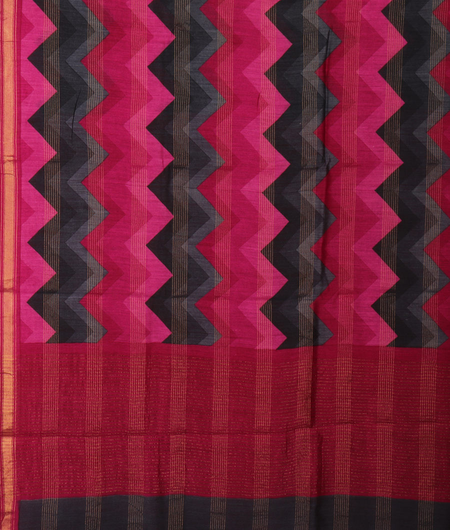 Purple Soft Tussar Printed Saree T2957865