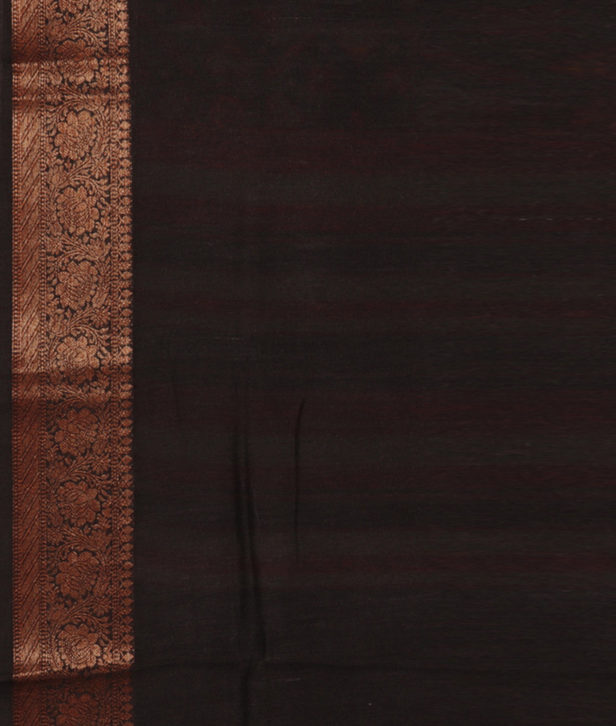 Black Tussar Printed Saree T2835843