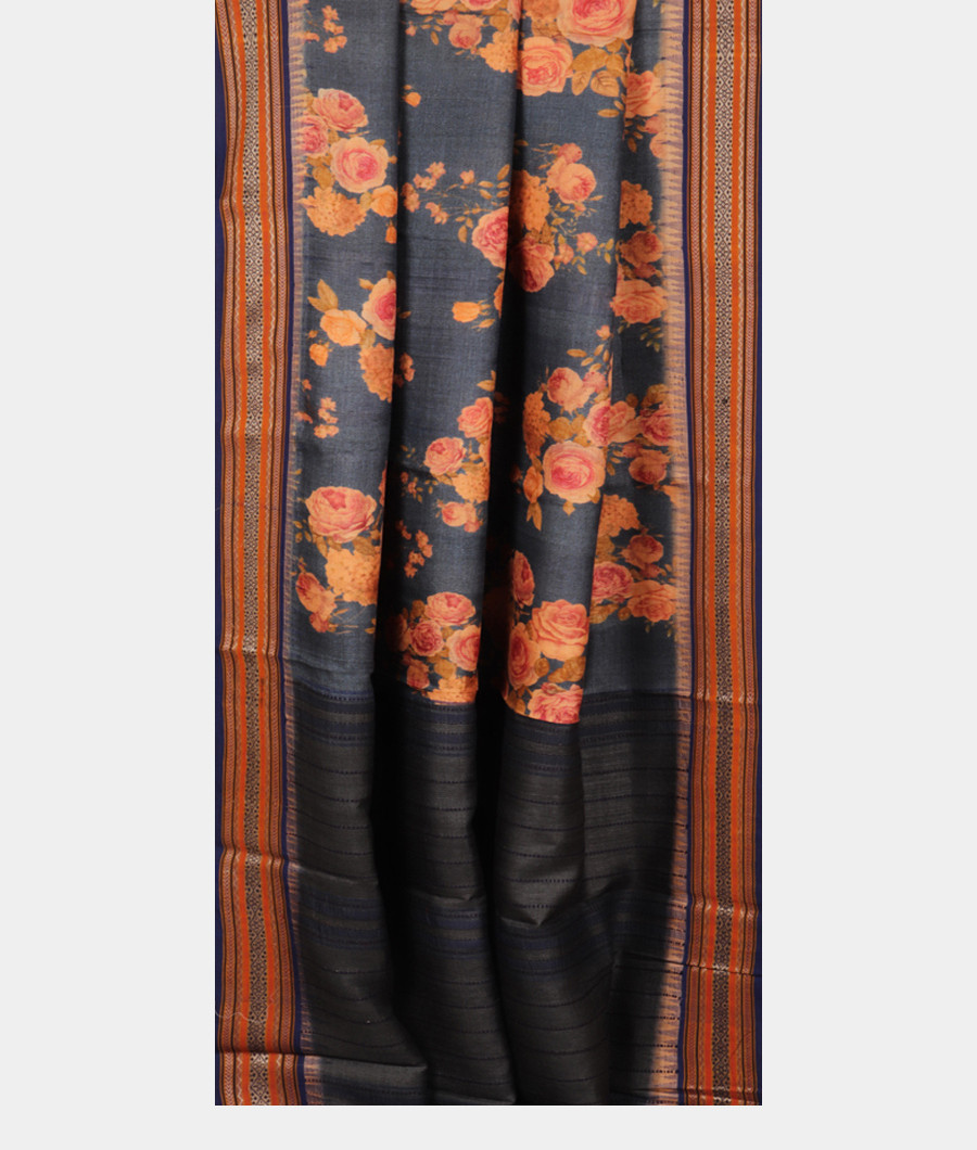 Blue Vidarbha Tussar Saree T2034282