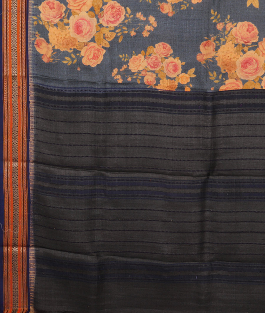 Blue Vidarbha Tussar Saree T2034284