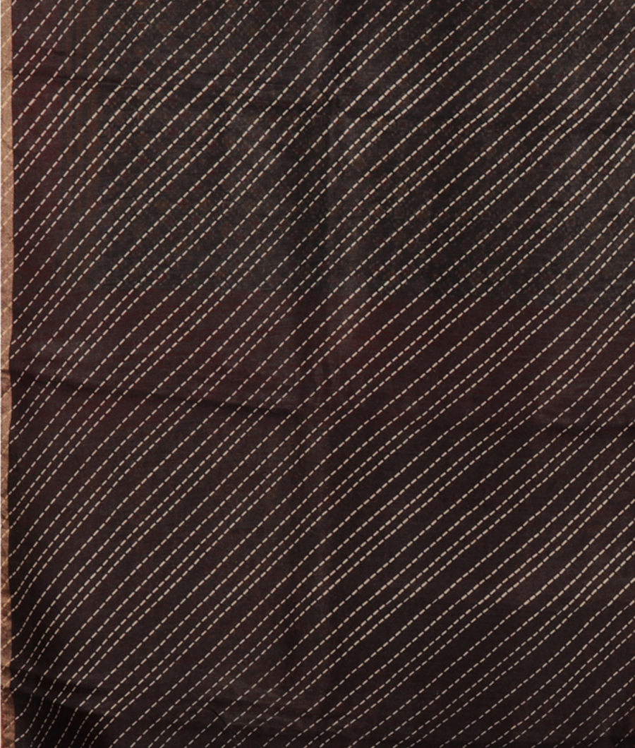 Black Soft Tussar Printed Saree T2581933