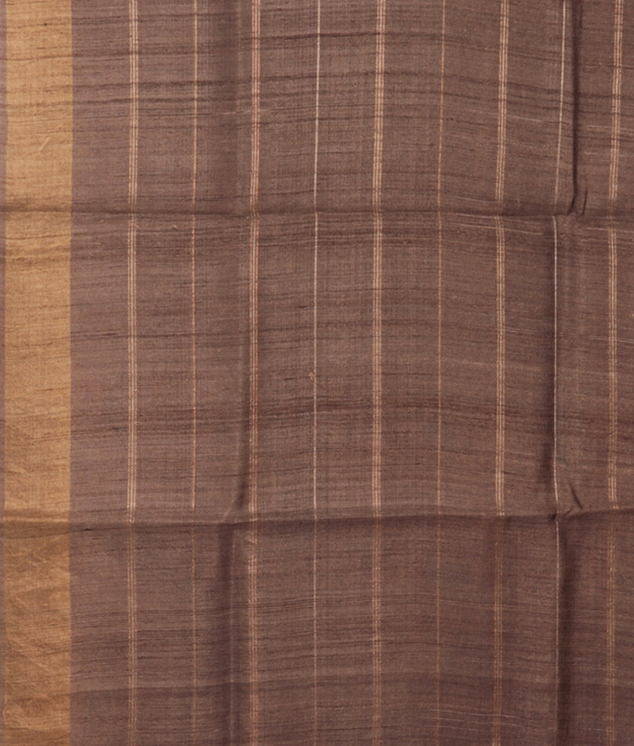 Grey Tussar Printed Saree T2747353