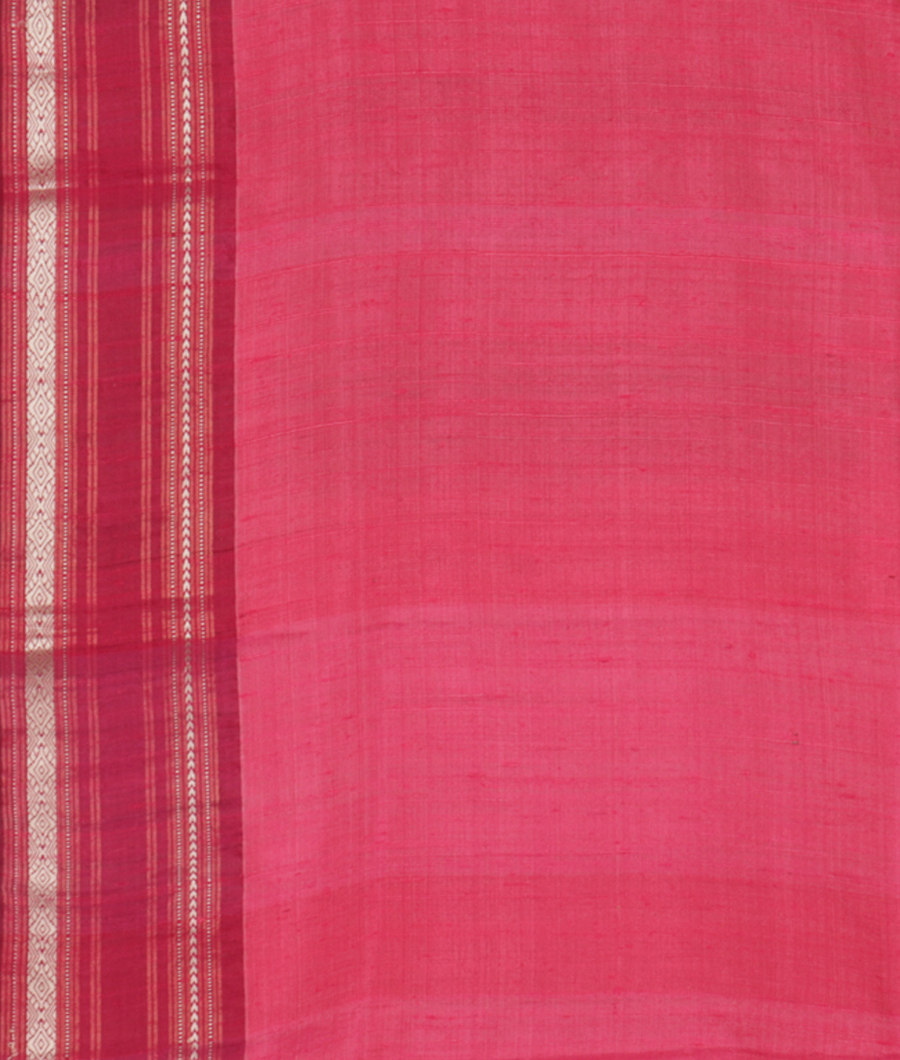 Magenta Tussar Printed Saree T2503493