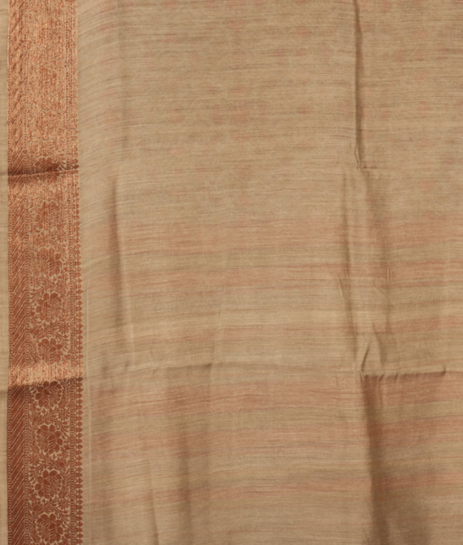 Grey Tussar Printed Saree T2684403