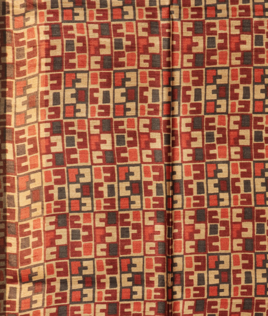 Beige Tussar Printed Saree T2898883