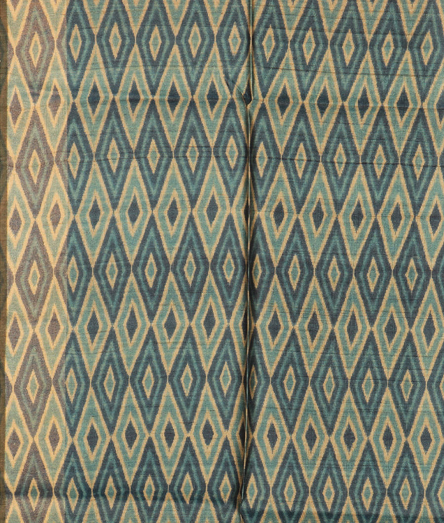 Grey Tussar Printed Saree T2898193