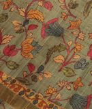 Green Tussar Printed Saree T2839461