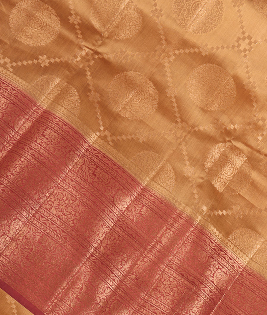 Beige Chaniya Silk Saree T293186-image