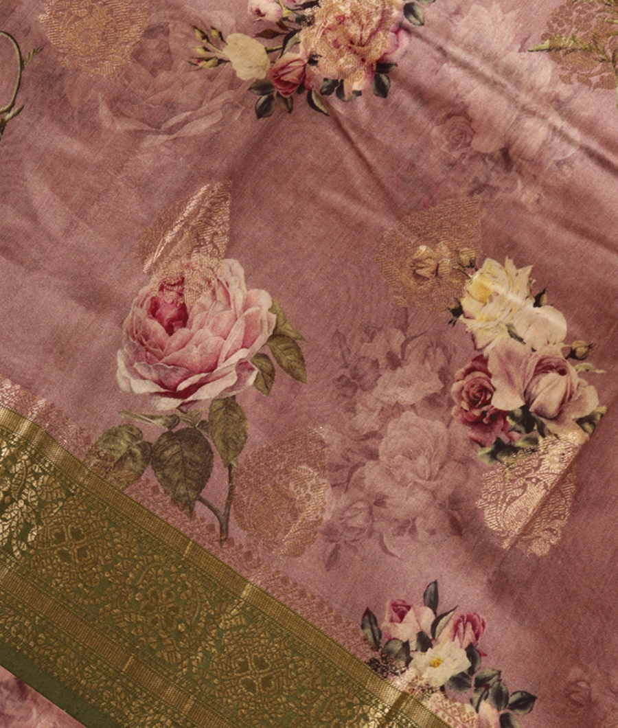 Mauve Pink Chaniya Silk Saree T284504-image