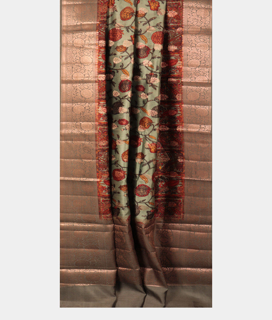 Blue Chaniya Silk Saree T2930822