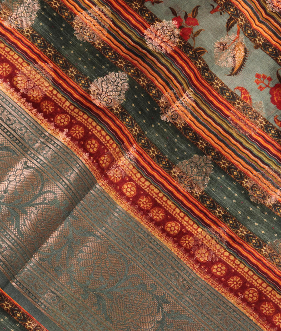 Multicolour Chaniya Silk Saree T293074-image