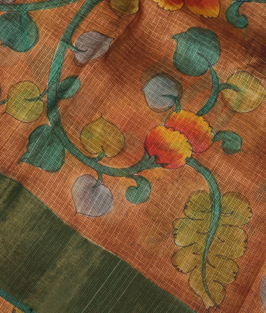 Brown Tussar Kota Saree T249522-image
