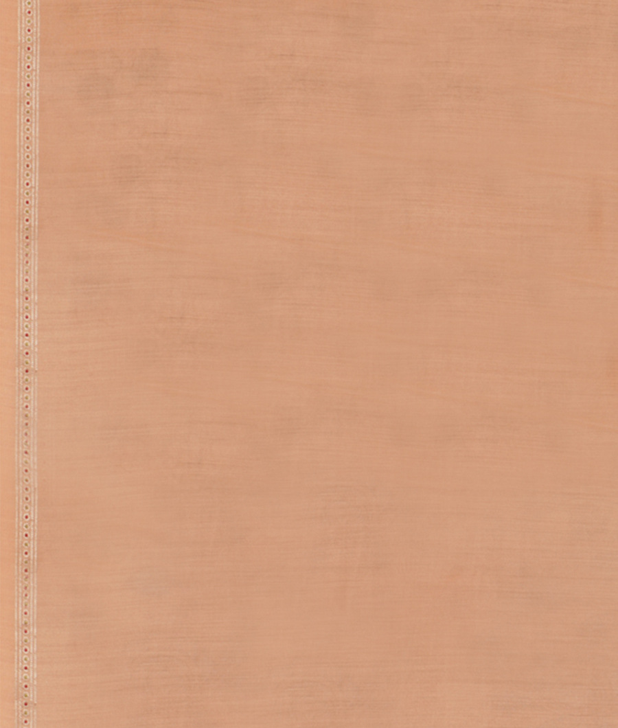 Peach Kora Organza Printed Saree T2489403