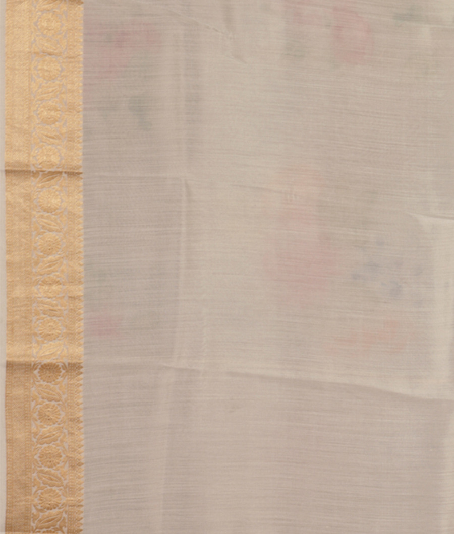 Light Blue Kora Organza Printed Saree T2419023