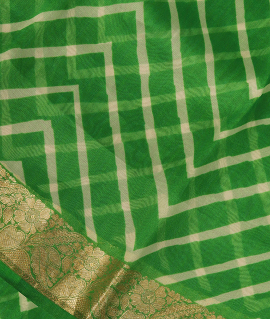 Green Kora Organza Saree T189409-image