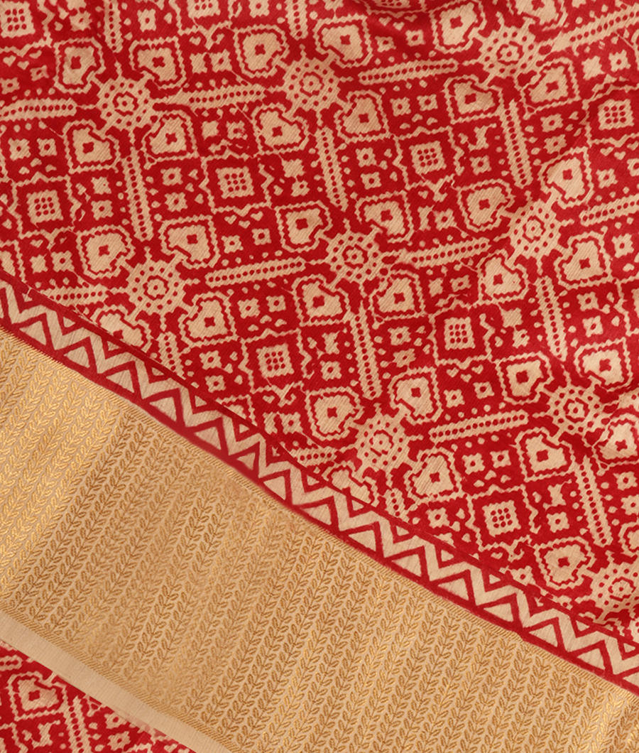 Cream Tussar Printed Saree T238398-image