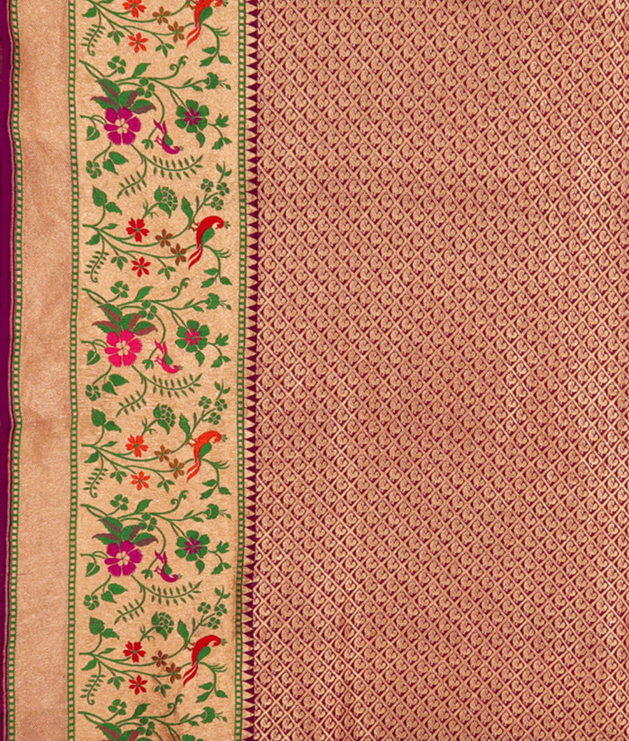 Green Banaras Georgette Silk Saree T2670143