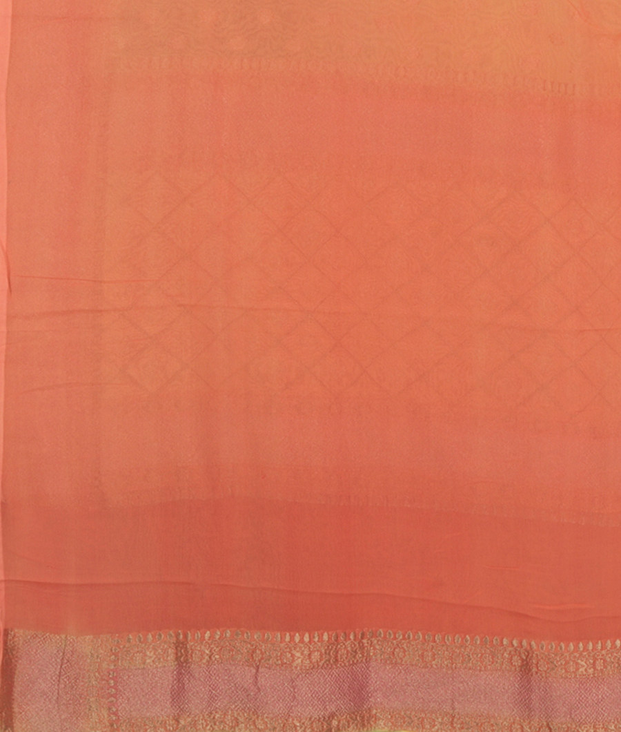 Light Yellow Banaras Georgette Silk Saree T2718263