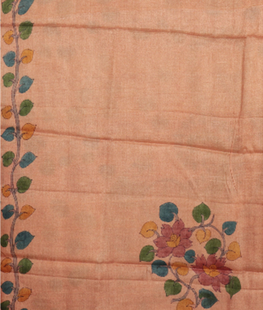 Purple Tussar Printed Saree T355623