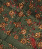 Green Tussar Printed Saree T2839811