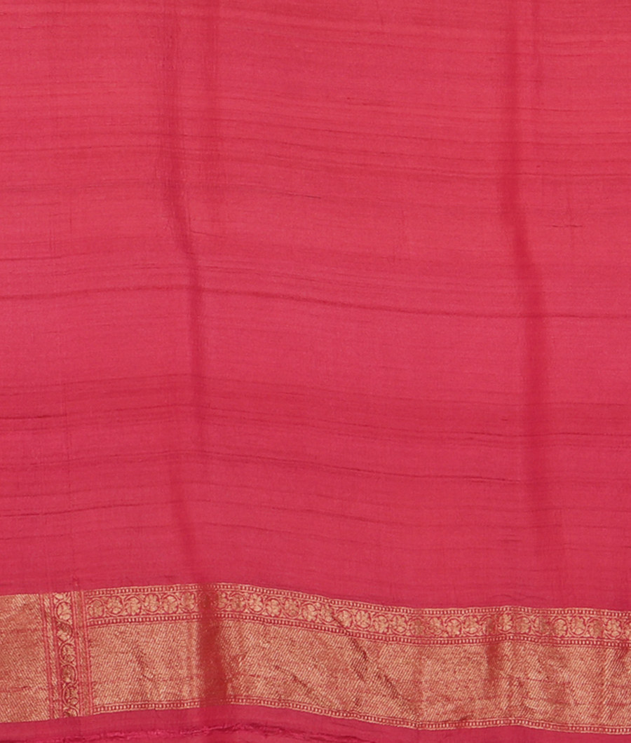Peach Tussar Georgette Silk Saree T2258453