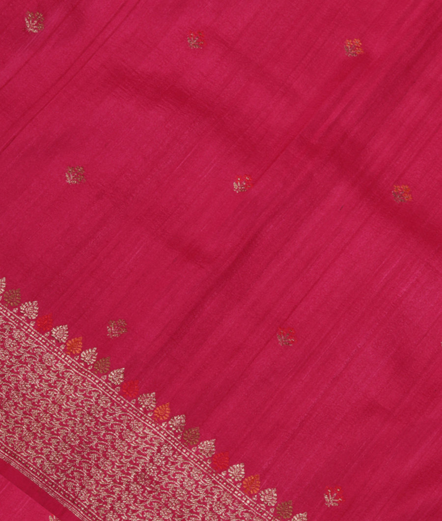Magenta Tussar Georgette Silk Saree T185728-image
