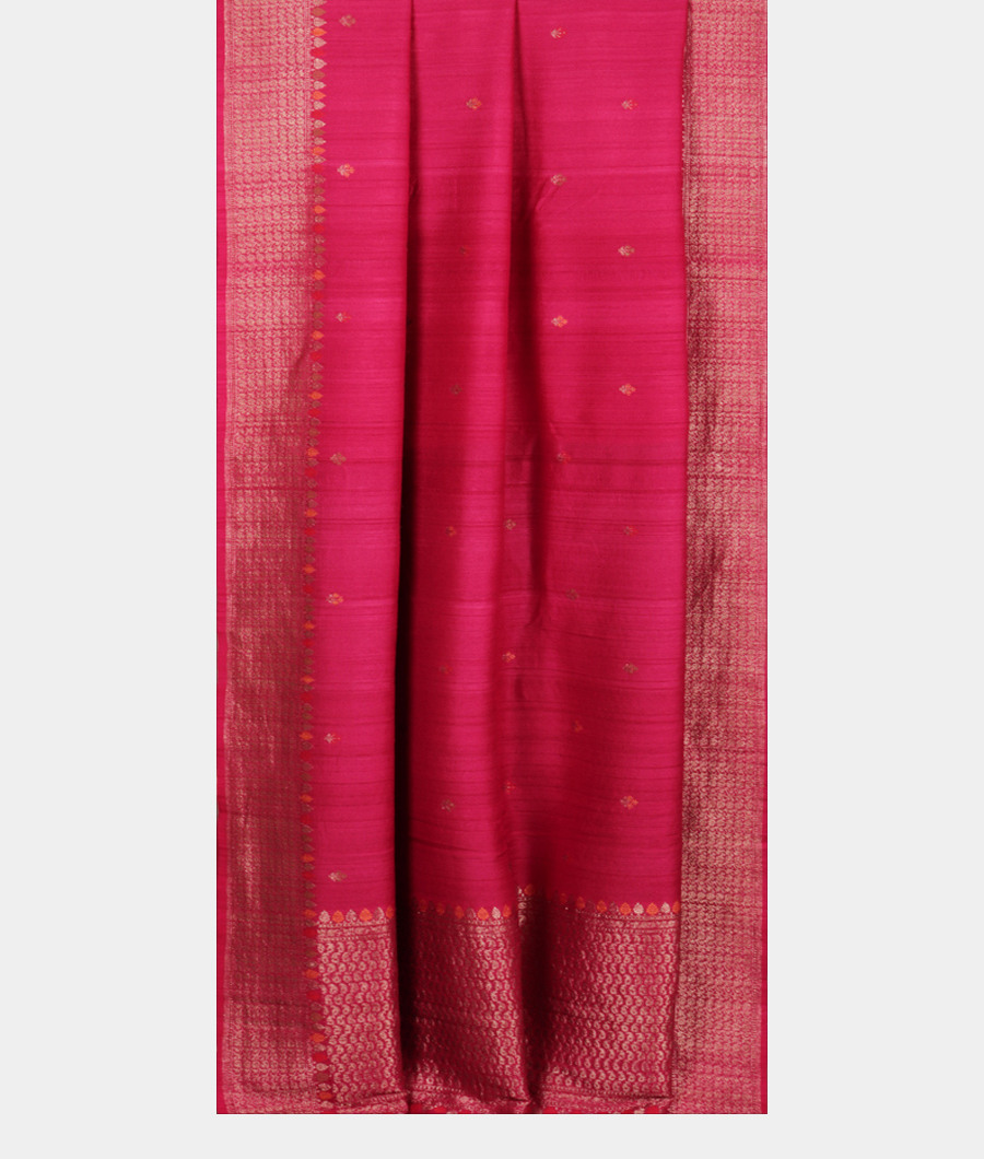 Magenta Tussar Georgette Silk Saree T1857282