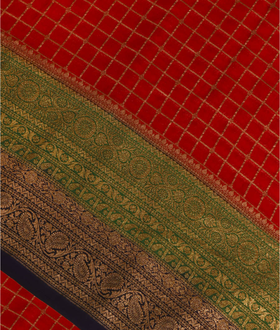 Orange Banaras Georgette T271856-image