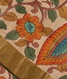 Beige Tussar Printed Saree T2838631