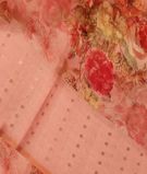 Peach Tissue Organza Printed Saree T2831901