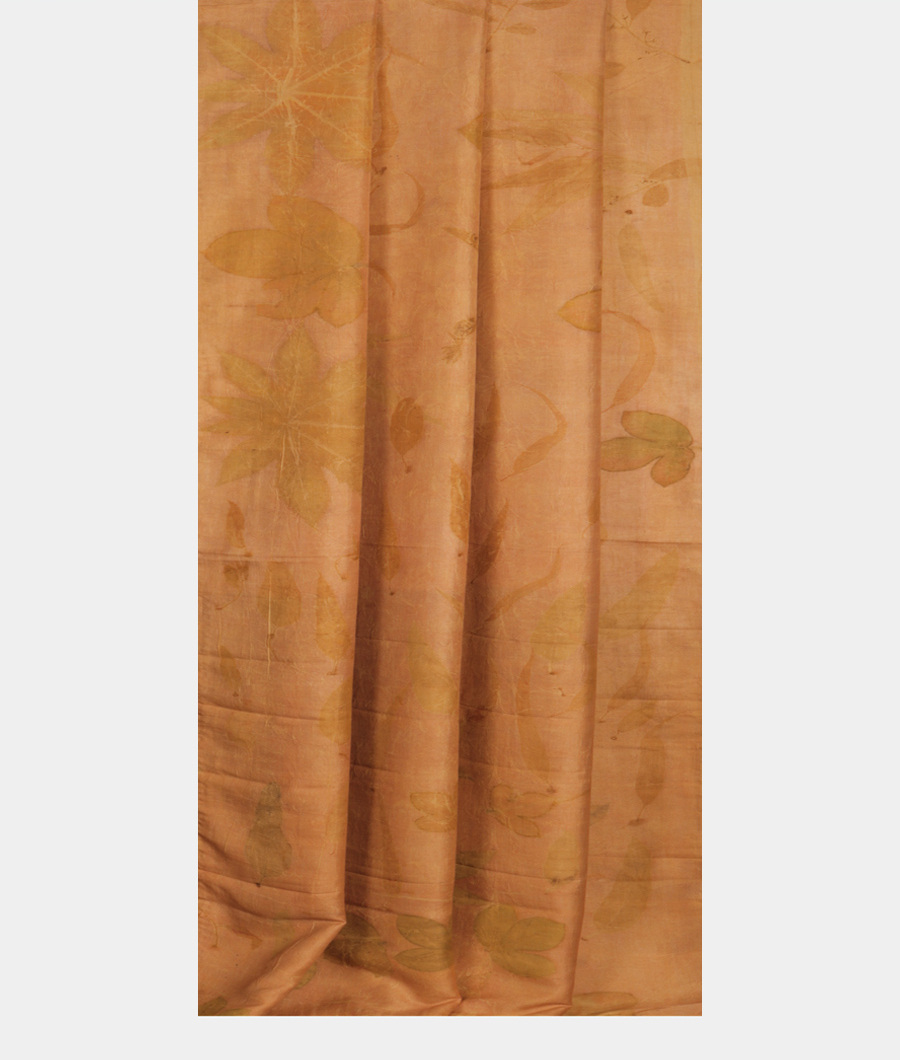 Beige Printed Silk Saree T2894312