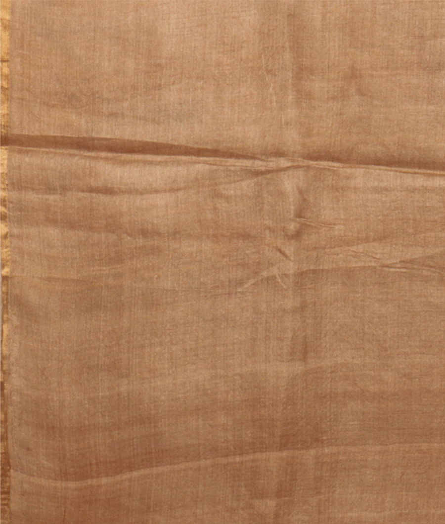 Beige Tussar Printed Saree T2657403