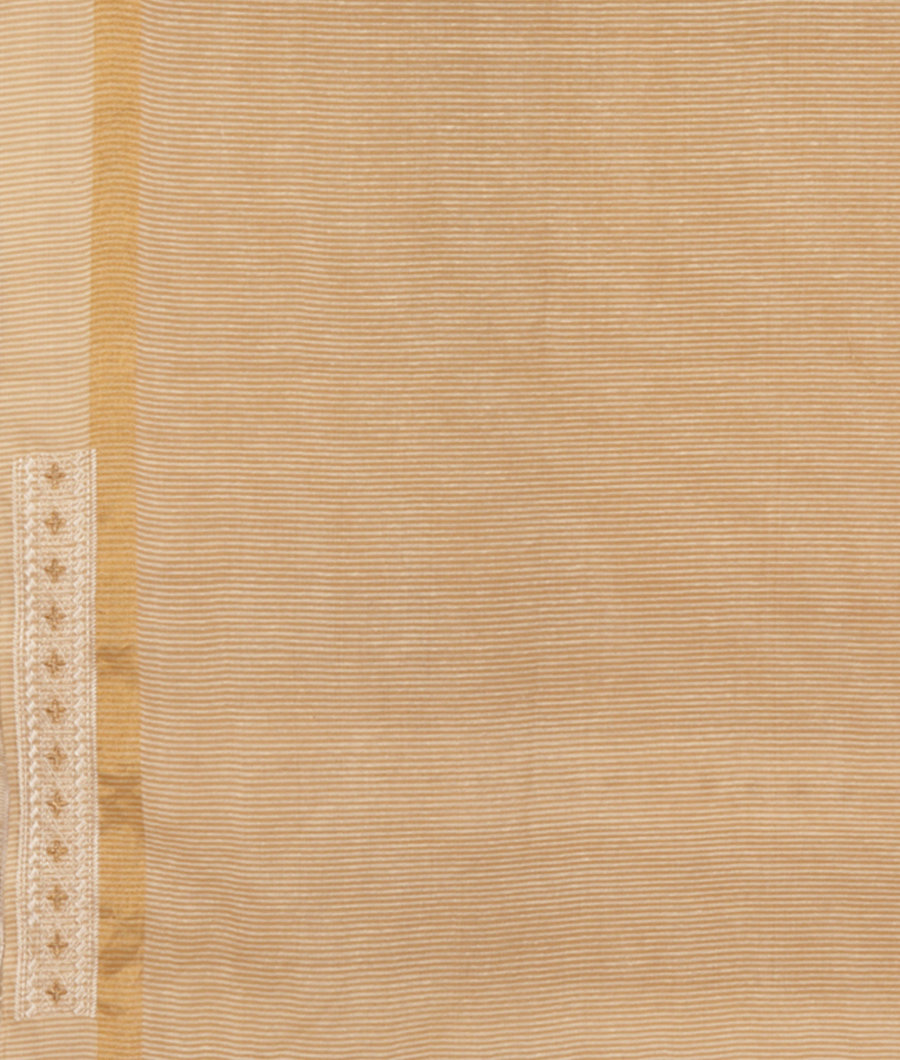 Beige Handwoven Tussar Saree T2819383