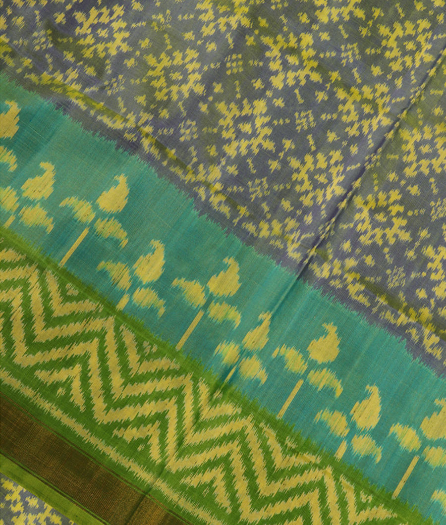 Greenish Blue Patola Silk Saree T287871-image
