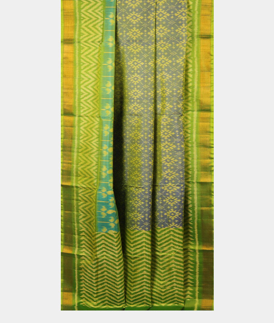 Greenish Blue Patola Silk Saree T2878712
