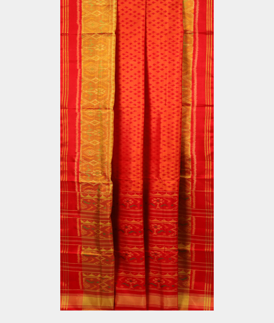 Orange Patola Silk Saree T2878702