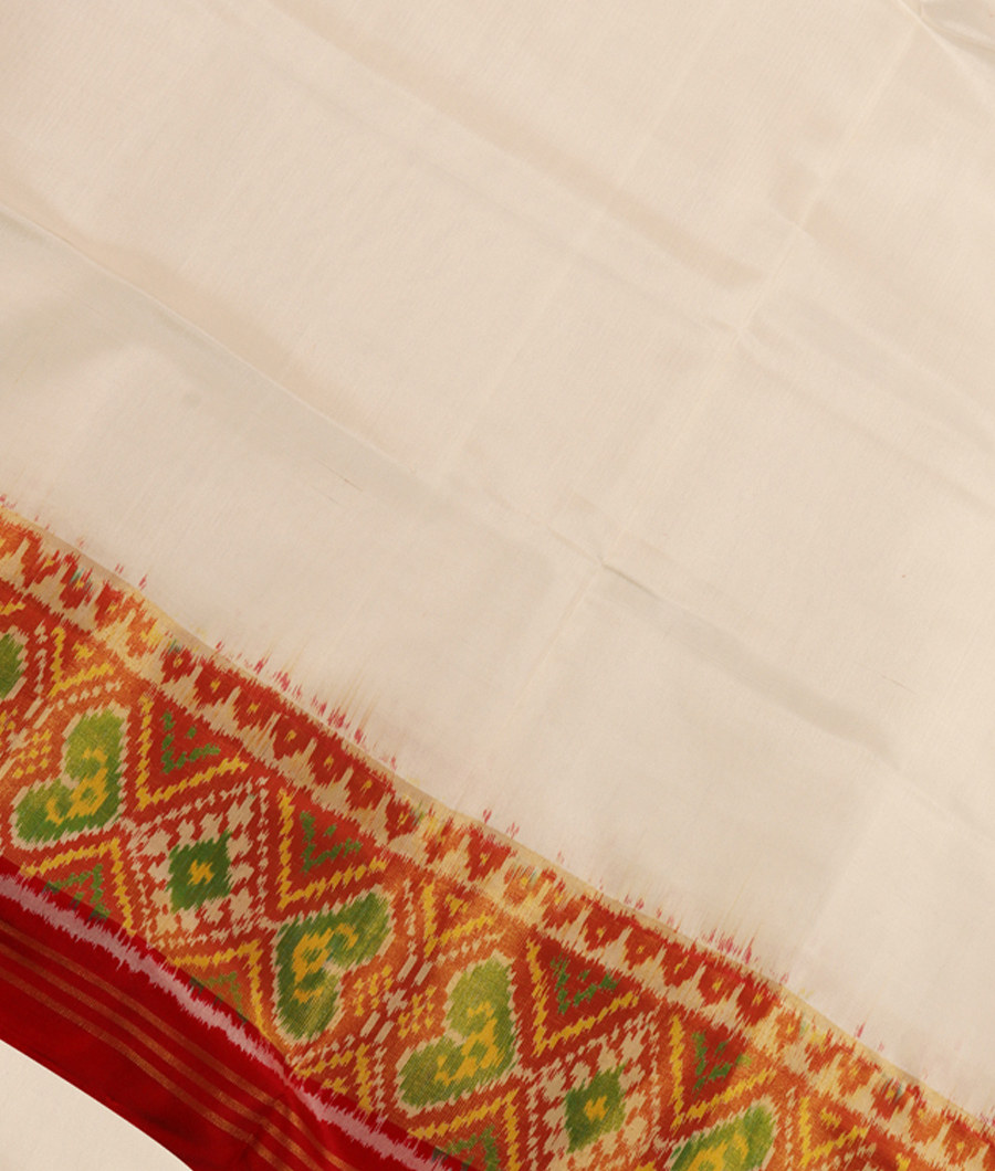 White Patola Silk Saree T287906-image