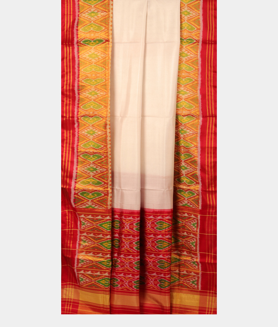 White Patola Silk Saree T2879062