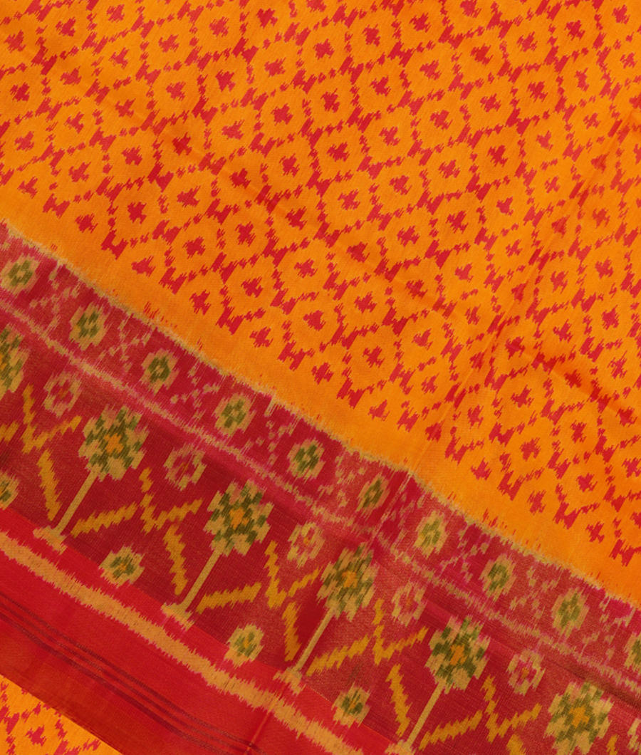 Yellow Patola Silk Saree T287883-image