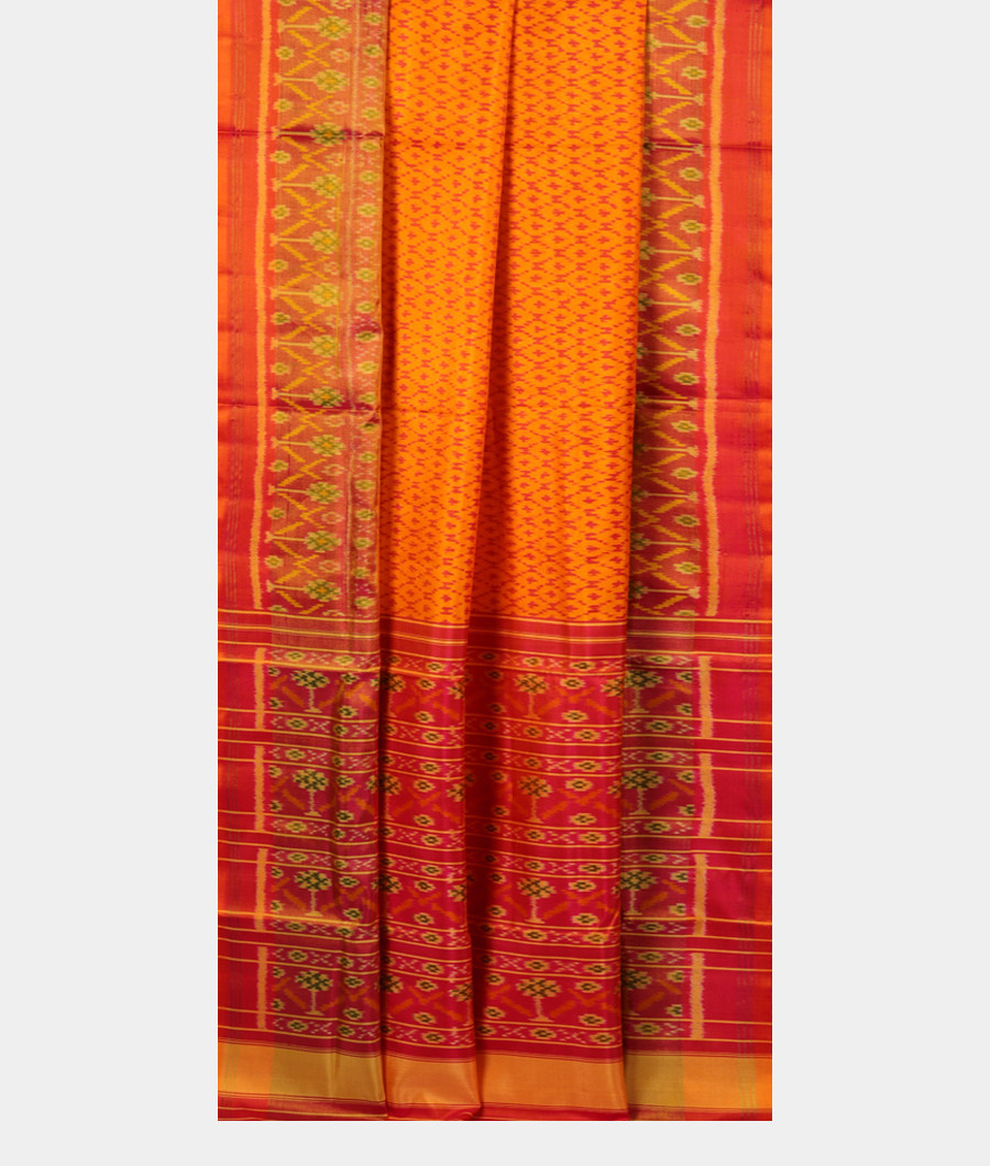 Yellow Patola Silk Saree T2878832