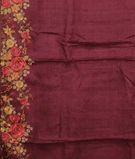 Purple Tussar Embroidery Saree T2777193