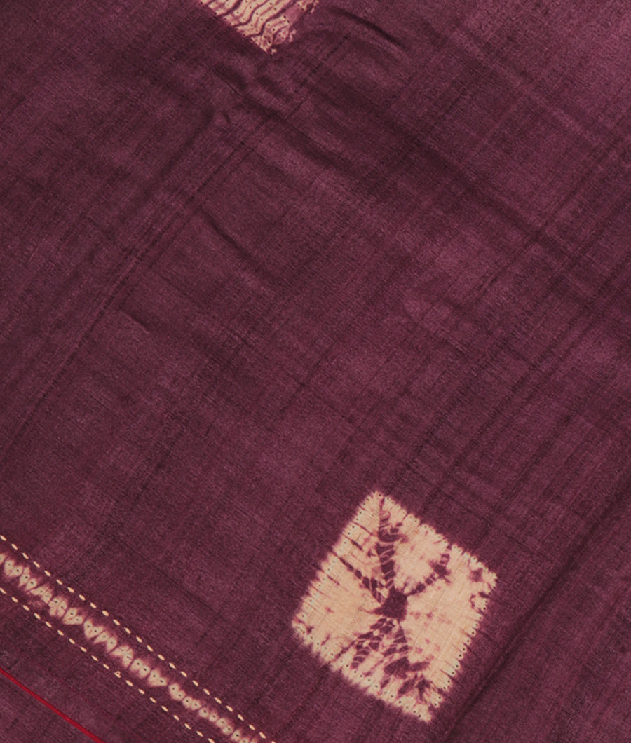 Purple Tussar Printed Saree T282255-image