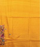 Yellow Tussar Embroidery Saree T2630503