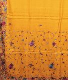 Yellow Tussar Embroidery Saree T2630504