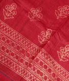 Red Tussar Printed Saree T2822231