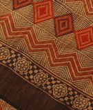 Brown Tussar Printed Saree T2745111